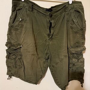 Olive Cargo Shorts for Men